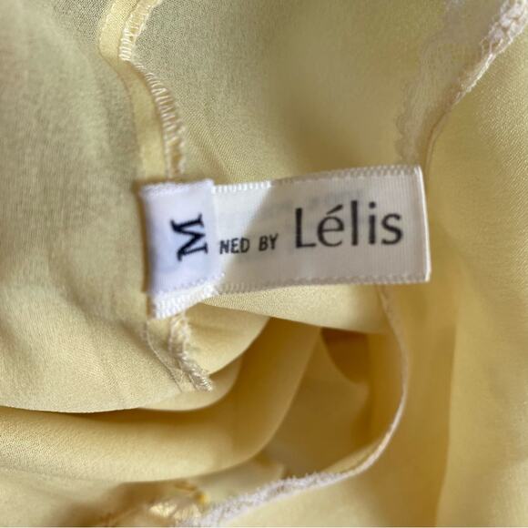 Bonwit Teller Lelis Vintage Rare Yellow Lace Long Nightgown size medium lingerie - Picture 9 of 11